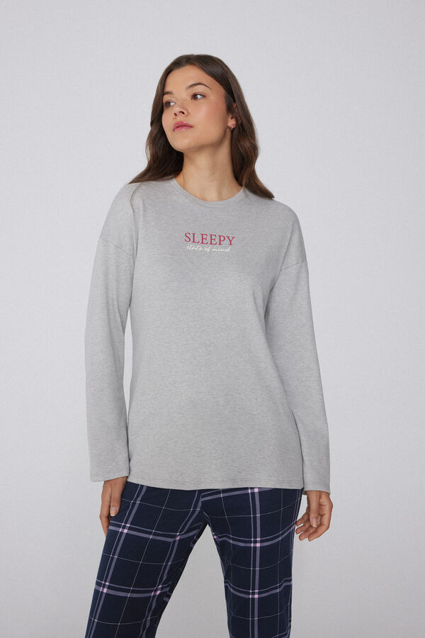 Long-Sleeved Oversized Cotton Top  