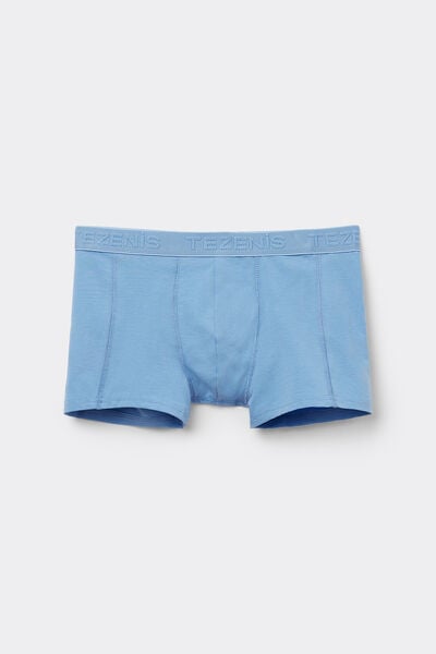 Boxers de Algod&atilde;o Org&acirc;nico Costuras Contrastantes com Log&oacute;tipo