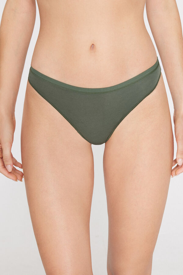 Cueca brasileira de algod&atilde;o de cintura descida  