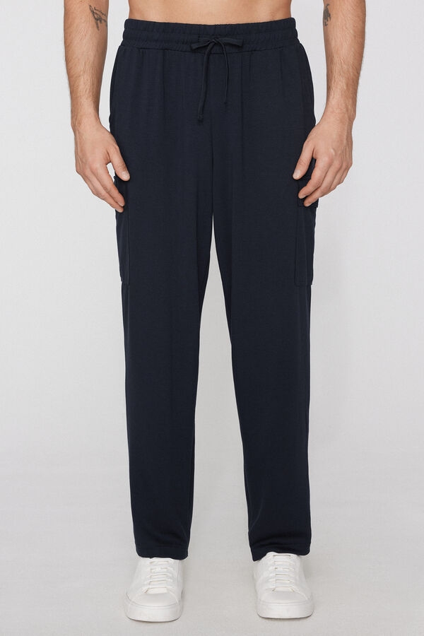 Pantaloni Lunghi Felpa Soft Touch Cargo  