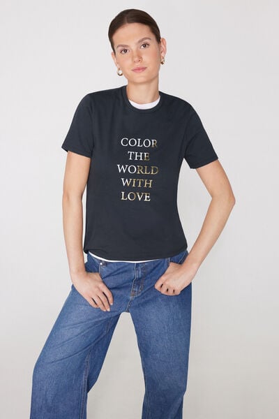 T-Shirt 100&nbsp;% Coton avec Imprim&eacute;