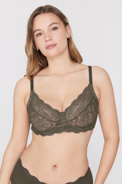 Reggiseno Balconcino Non Imbottito Pizzo Riciclato Paris