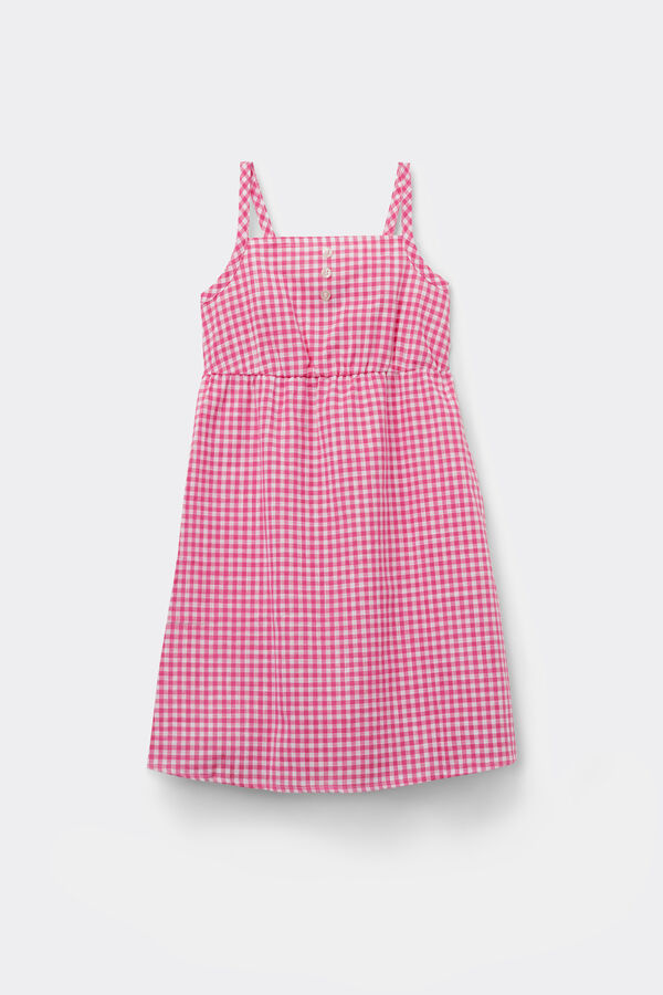 Robe Fille Toile Coton Effet Lin  