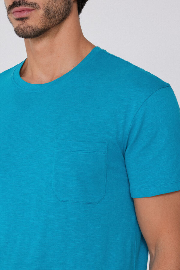 T-shirt en Coton avec Poche  