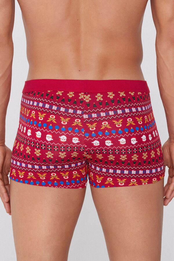 Боксери з Еластичної Бавовни з Різдвяним Принтом  