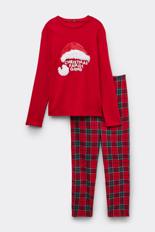 Long Heavy Cotton Pyjamas with Family Gang Patch  