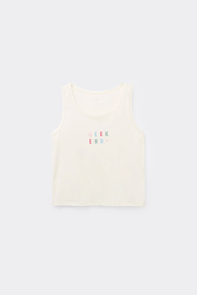 Camiseta de Tirantes Anchos Algod&oacute;n Estampado