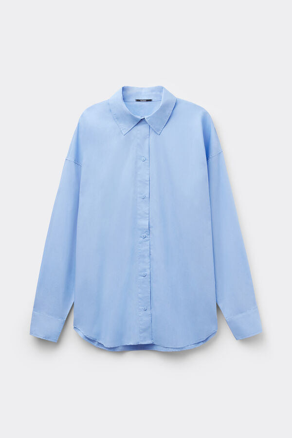 Long-Sleeved Cotton Shirt  