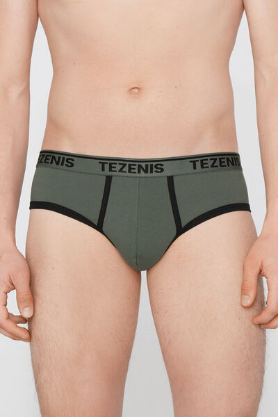 Slip homme &agrave; bords contastants