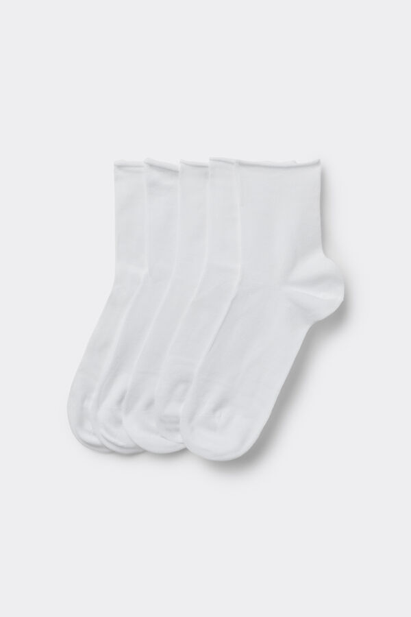 5 Pairs of Hemless Cotton Short Socks  