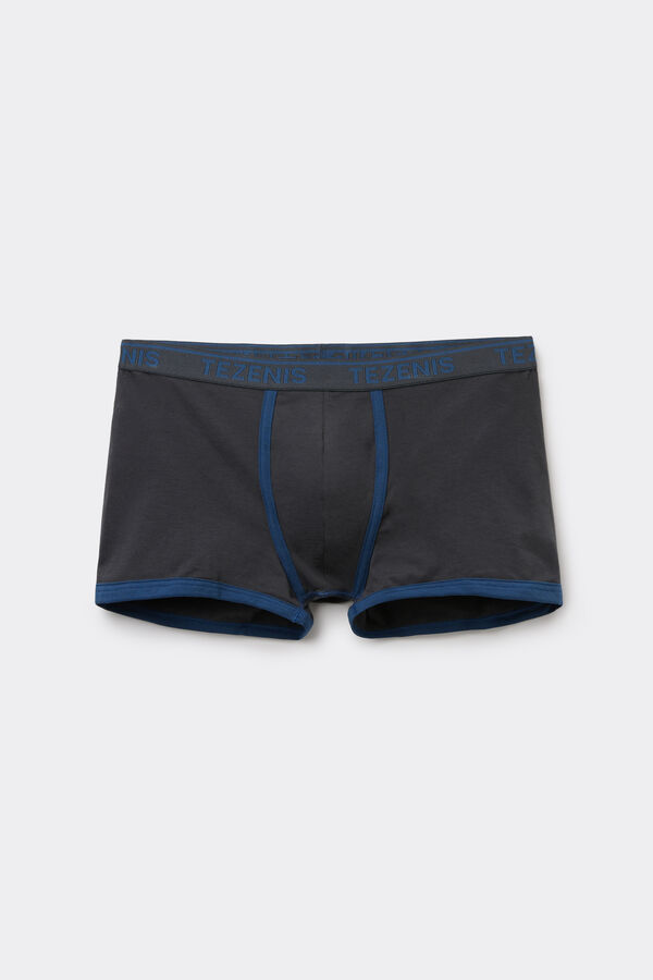 Boxers de algod&atilde;o com orlas contrastantes  
