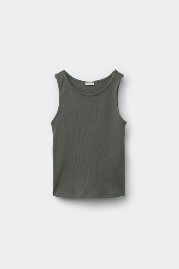 Girls&rsquo; Ribbed Camisole with Wide Shoulder Straps  