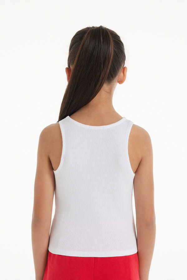 Girls&rsquo; Ribbed Camisole with Wide Shoulder Straps  