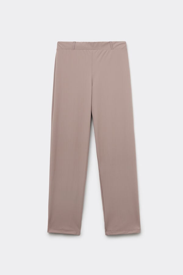 Pantalons Llargs de Tub Microfibra Easy Fit  