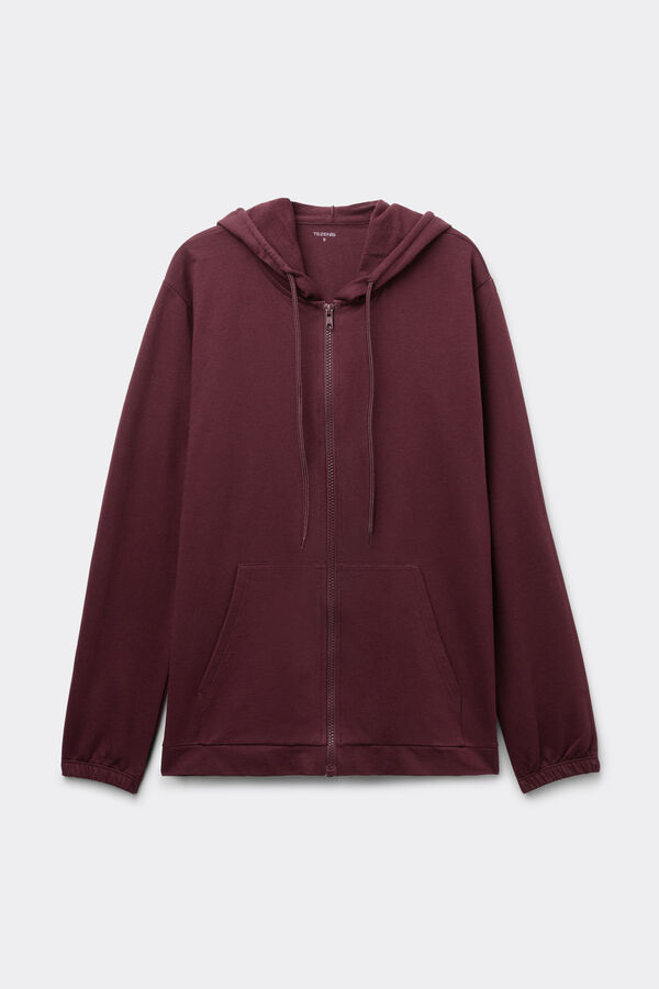 Leichte Sweatjacke mit Kapuze und Tunnelzug  