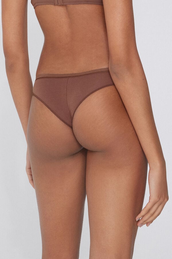 Plain Colour Cotton Brazilian Briefs  