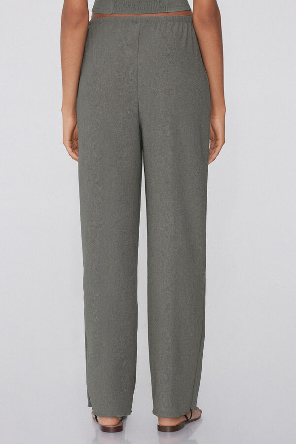 Штани Палаццо на Кулісці із Жатим Ефектом  