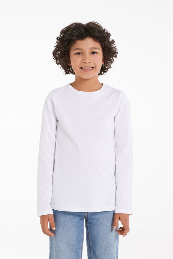 Unisex Kids&rsquo; Basic Long-Sleeved Cotton Top  