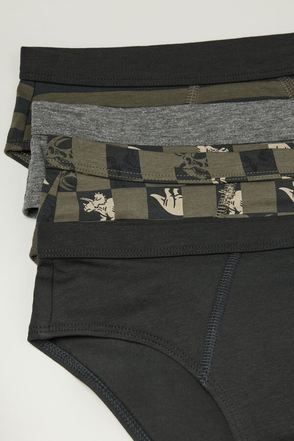 4 Paia di Slip Bimbo in Cotone Stampato  