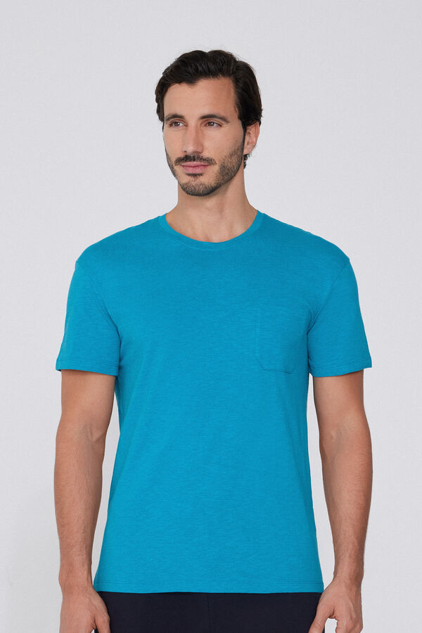 T-shirt en Coton avec Poche  