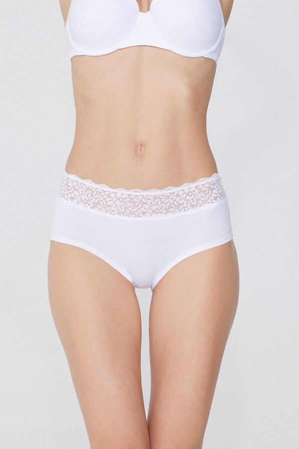 Кюлоты из Хлопка и Переработанного Кружева  