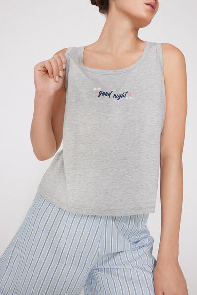 Camiseta de Tirantes Anchos Algod&oacute;n Estampado