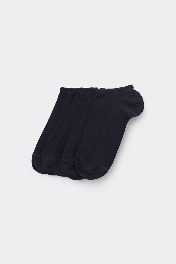 5 Paia Pedulini in Cotone Tinta Unita Unisex  