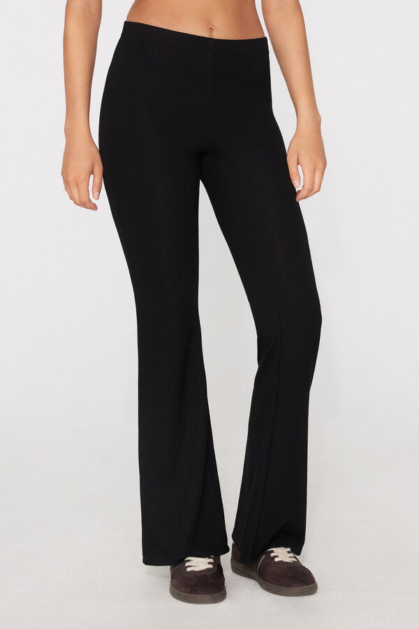 Flare Broek Fijn Geribd Superior Softness  