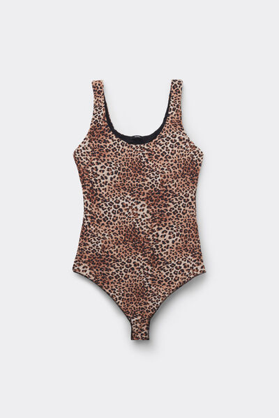 Body con Reggiseno Spalla Larga Stampato Natural Lifting 2 in 1
