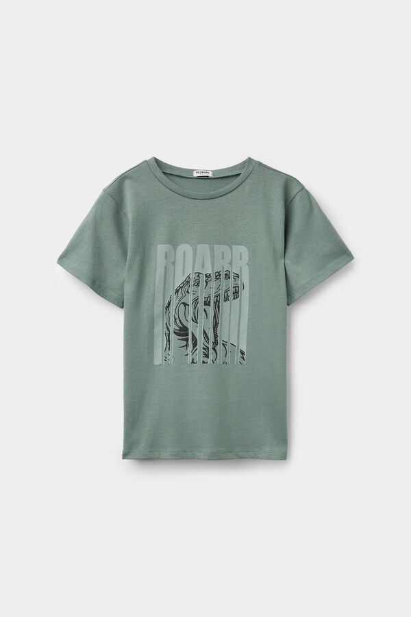 Boys&rsquo; Cotton Round-Neckline T-Shirt with Print  