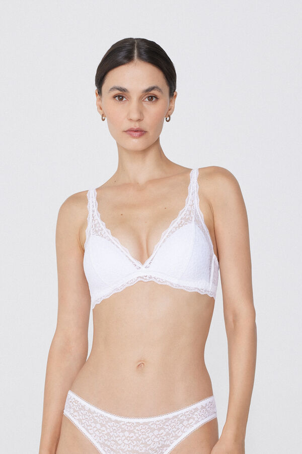 Soutien-gorge Triangle en Dentelle Recycl&eacute;e Havana  