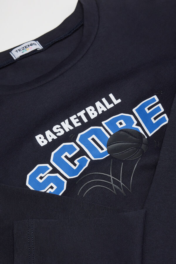 Long Sleeve Printed Cotton Top  