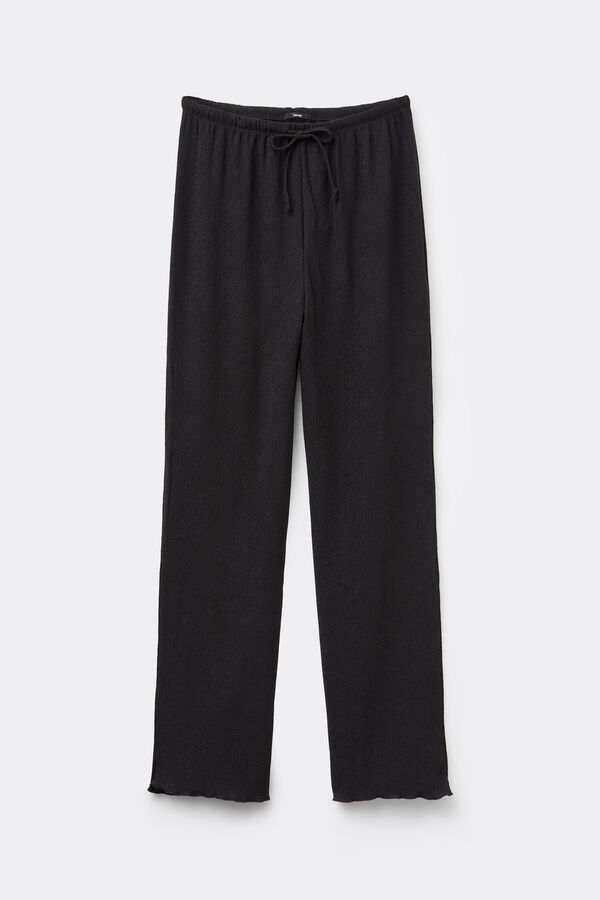 Штани Палаццо на Кулісці із Жатим Ефектом  