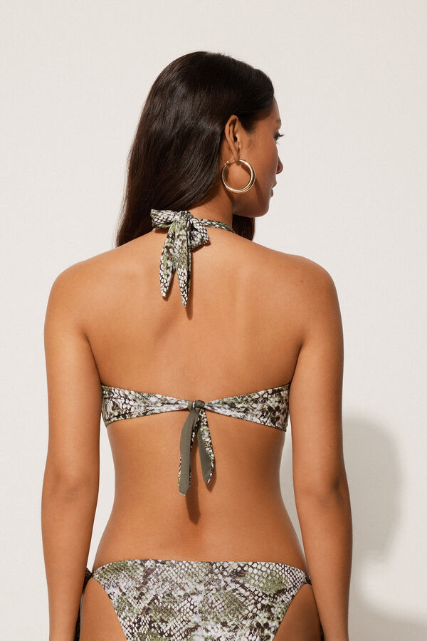 Classic Snake Braided Crop Bikini Top  