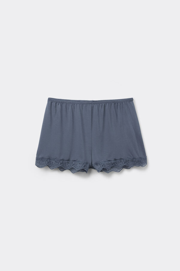 Shorts aus Viskose und Spitze Recycelt  