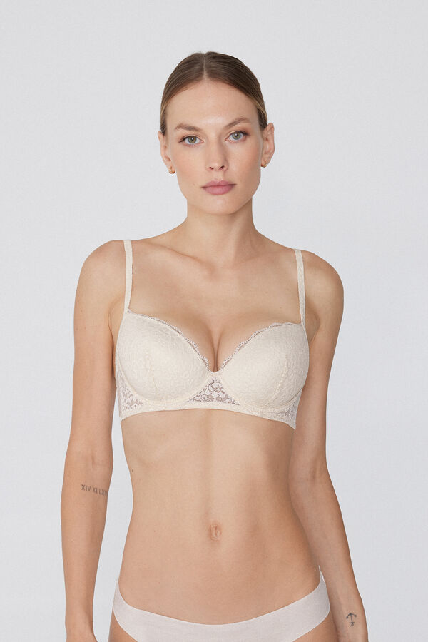 Wien Recycled Lace Slightly Padded Balconette Bra  