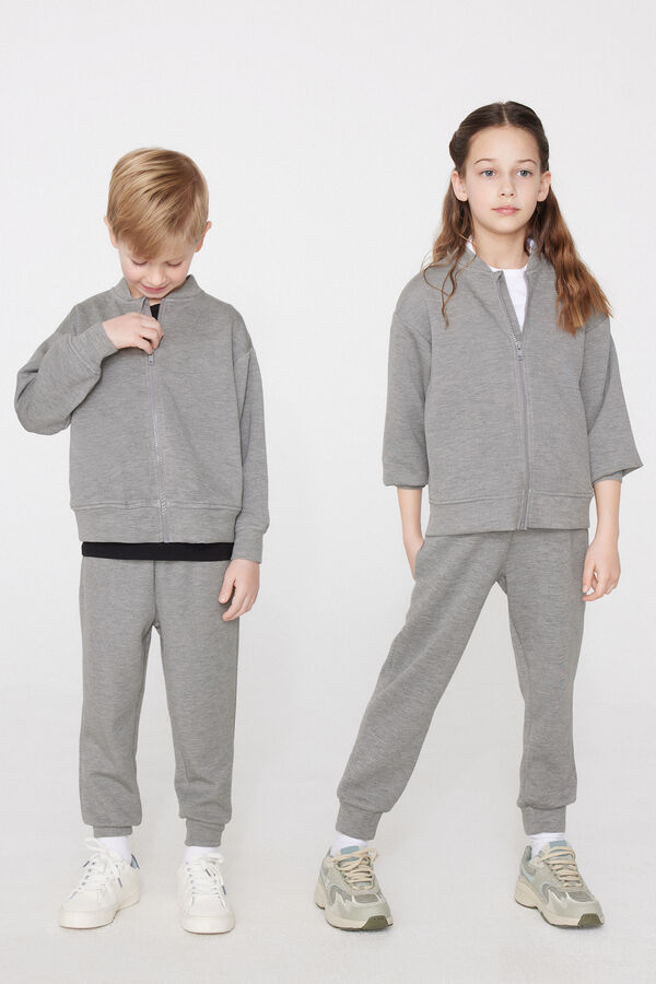 Felpa con Zip Soft Touch Bimbi Unisex  