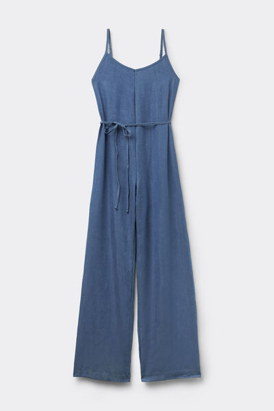 Salopette Lunga in Tela Denim