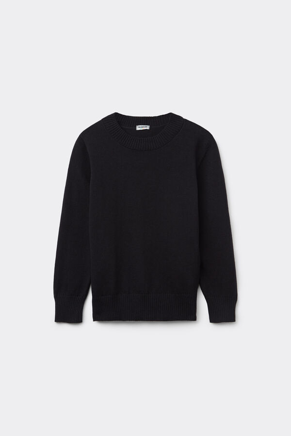 Pull Col Rond Manches Longues Fille Coton Ajour&eacute;  