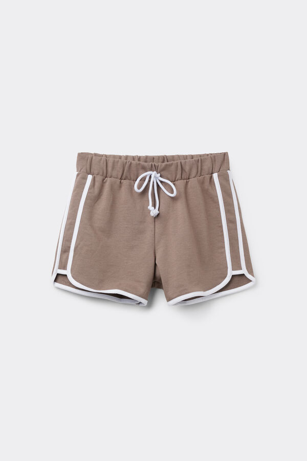 Short molleton bandes lat&eacute;rales  