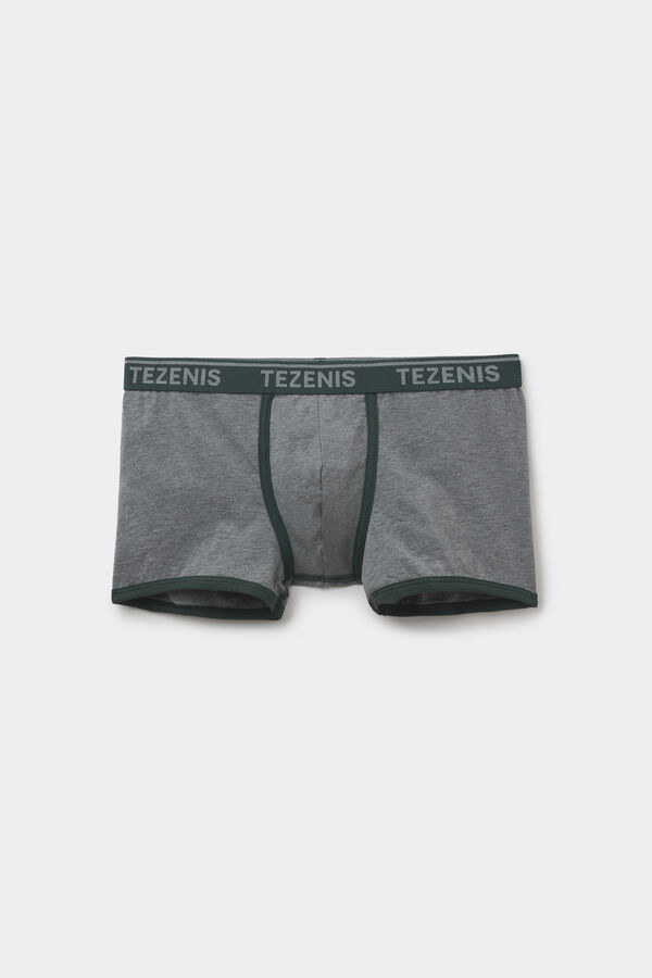 Boxer Coton Biologique Bords Contrastants Logo  