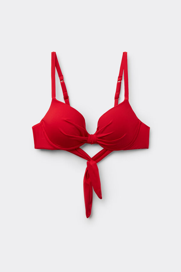 Bikini Push-Up Leggermente Imbottito Timeless Look Rosso Gloss  
