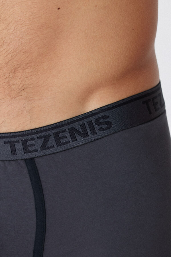 Boxer Coton Biologique Bords Contrastants Logo  