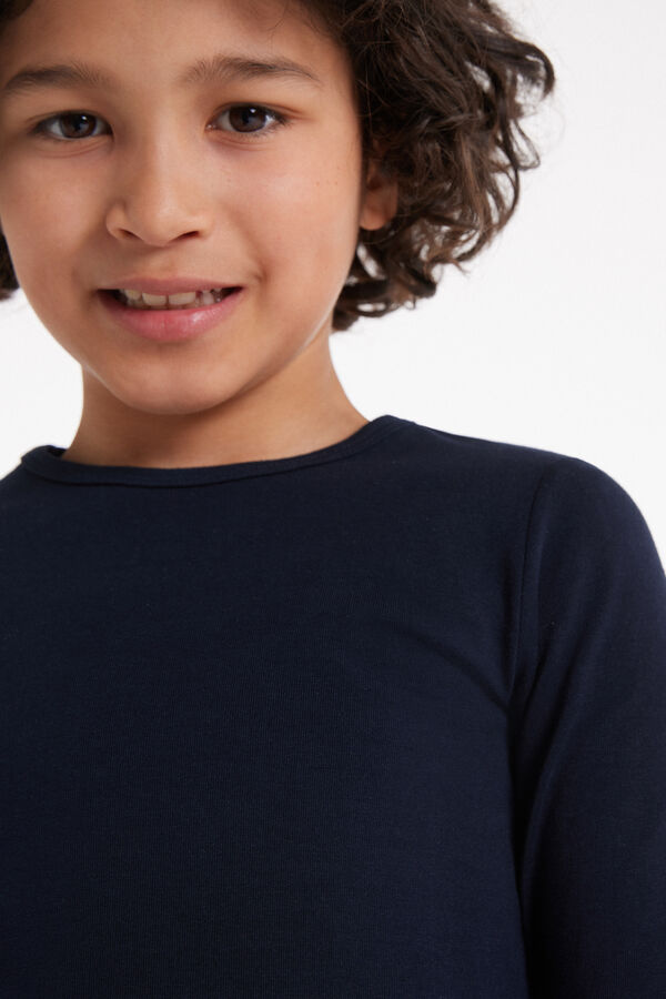 Kids&rsquo; Unisex Long-Sleeved Rounded Neck Thermal Cotton Top  