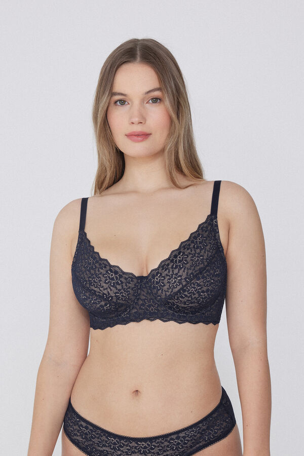 Paris Recycled Lace Unpadded Balconette Bra  
