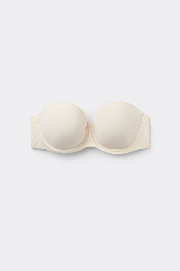 Full Coverage Recycled Microfibre Slightly Padded Bandeau Bra  