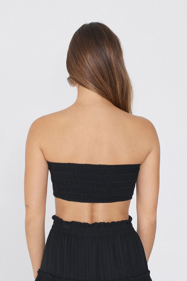 Super-Cropped Top with 3D-Effect Canvas Knot  