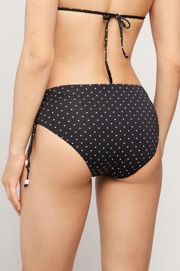 Bas de Bikini &Eacute;chancr&eacute; Fronces Perles Pois  