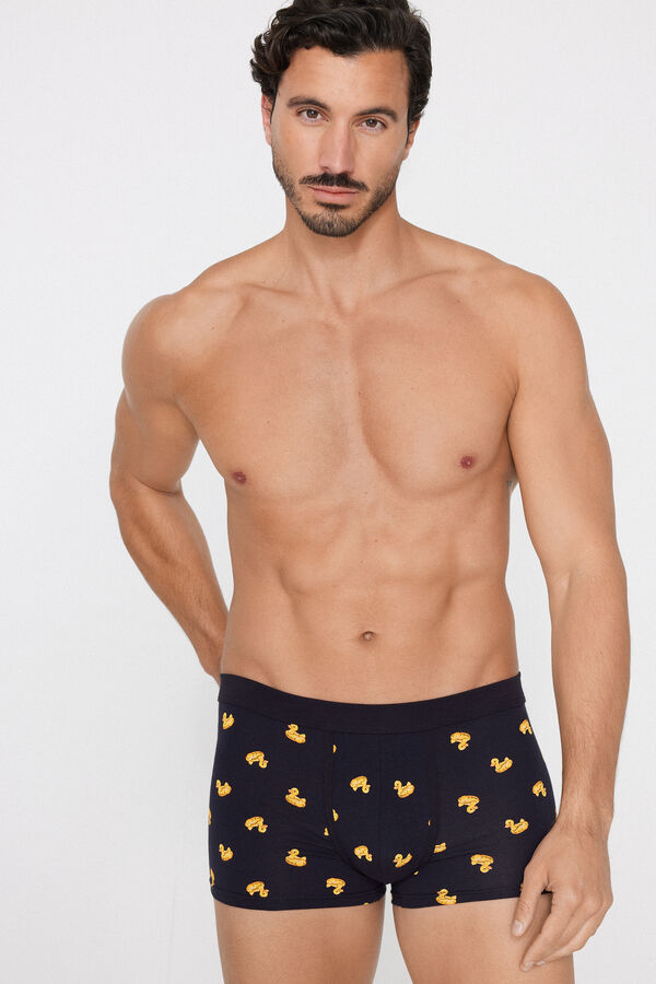 Printed Stretch Cotton Boxers  