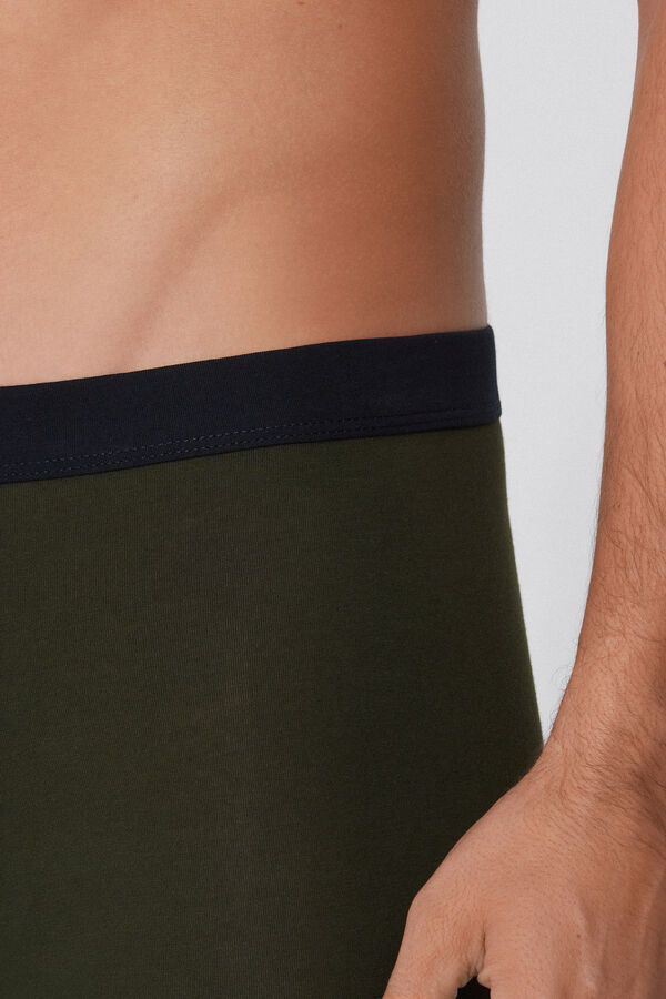 Basic Two-Tone Cotton Boxers  